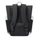 14. Rivacase Eden Backpack Roll-Up Backpack Black Polyester, Waxed Leather (Pull Up)