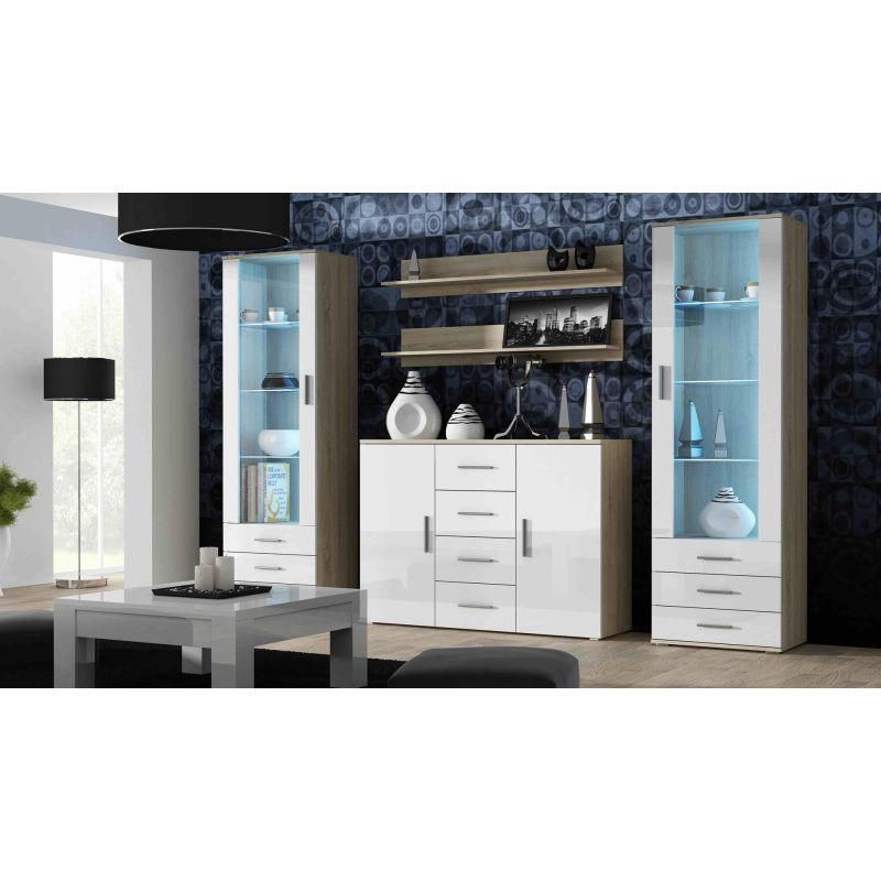 10. Shelf 125cm (2 pcs) SOHO Sonoma oak matt