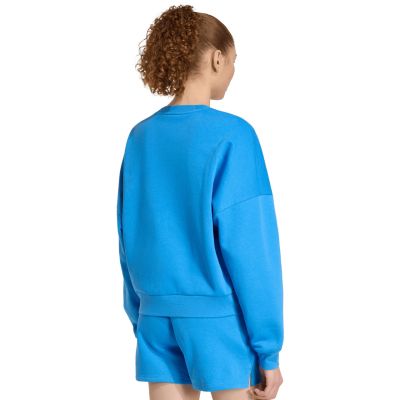 3. adidas Essentials Small Logo Feelcozy Women's Sweatshirt Blue KC5280