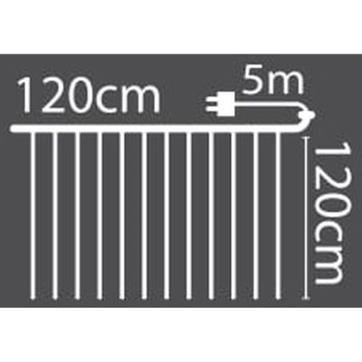 3. CHRISTMAS TREE LIGHTS LIGHT CURTAIN OUTSIDE/INTERNAL 144 LED 120X120CM WITH REMOTE CONTROL WARM WHITE