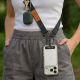 6. Tech-Protect C9S Rope Crossbody Phone Lanyard - Black and Orange