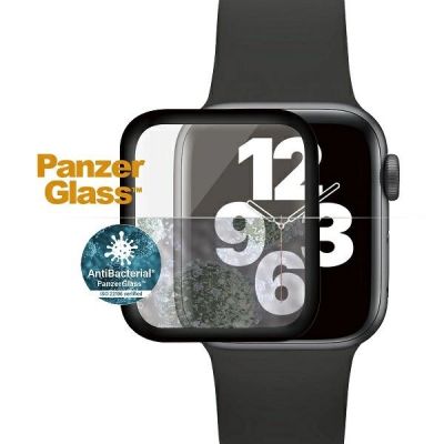 2. PanzerGlass Curved Antibacterial Tempered Glass for Apple Watch 4/5/6/SE - 40mm - Black