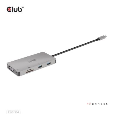 3. CLUB3D CSV-1594 USB 3.2 Gen 1 (3.1 Gen 1) Type-C Docking Station Black, Gray