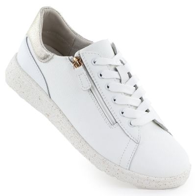 Women's white leather sneakers eVento 138