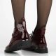10. Women’s burgundy patent leather croc-effect ankle boots Filippo DBT7191