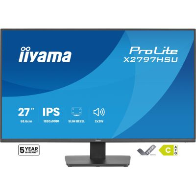 6. iiyama ProLite X2797HSU-B1 computer monitor 68.6 cm (27") 1920 x 1080 px Full HD LED Black