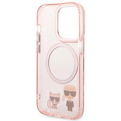 7. Karl Lagerfeld KLHMP14XHKCP iPhone 14 Pro Max 6.7 "hardcase pink / pink Karl & Choupette Aluminum Magsafe