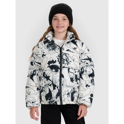 2. Girls' synthetic-filled down jacket 4F 4FJRAW25TDJAF0748-11A