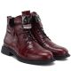 4. Red Crocodile-Effect Leather Ankle Boots for Women Vinceza 86453