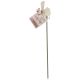 DECORATIVE LADYBUG ON A PIKE WITH A PINWHEEL, BEIGE