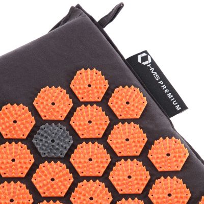 8. HMS AKM01 Premium Acupressure Mat, Black, Set with Pillow
