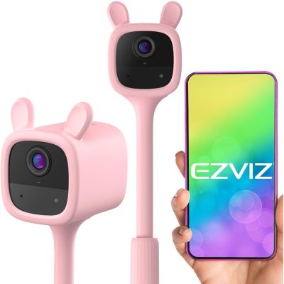 EZVIZ BM1 Peach Bunny Pink Baby Monitor - Wless WiFi microSD IP Camera