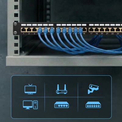 9. Patch panel Extralink EX.9830 (1U; cat. 5e; 24xRJ-45)