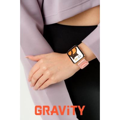 2. Smartwatch Gravity Rose Gold Pink 2 Straps GT17-1