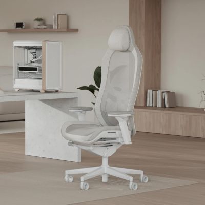 4. Fractal Design Refine 2 Mesh Light Gaming Chair Padded Upholstered Seat Gray
