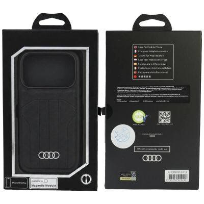 5. Audi Synthetic Leather Case MagSafe for iPhone 18 Pro / 17 Pro - Black