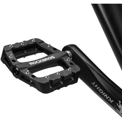 2. Rockbros black platform bicycle pedals