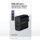 8. QOLTEC SUPER QUICK PD CHARGER | 1XUSB-C | 1XUSB | 90W | 5-20V | 2.4-4.35A | BLACK