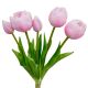 24. BOUQUET OF 5 PINK PEONY TULIPS 39 CM LIFE-LIKE SPRING DECORATION