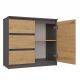 2. CHEST OF DRAWERS 1 DOOR 3 DRAWERS ANTHRACITE/ARTISAN SET