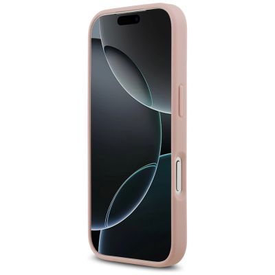 5. Guess Rhinestone Triangle Logo iPhone 17 Pro Case - Pink