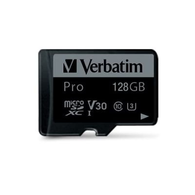 2. Verbatim Pro 128 GB MicroSDXC UHS-I Class 10