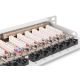 15. High density patch panel 19'' 24x RJ45, LSA level, cat.6A, shielded, 0.5U, gray, cable guide