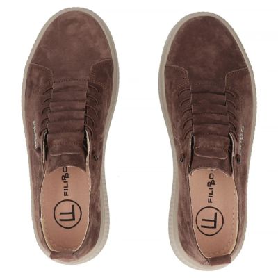 5. Women's leather suede sneakers brown Filippo DP8343