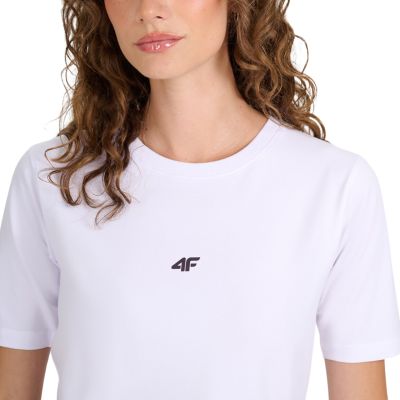 9. Women's T-shirt 4F F2971 white 4FWAW25TTSHF2971 10S