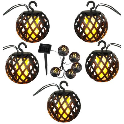 9. SOLAR LAMP FIREBALLS 7CM 5PCS