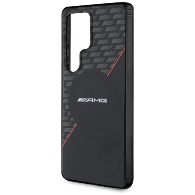 6. AMG Double Layer Rhombs MagSafe Case for Samsung Galaxy S25 Ultra - Black/Red