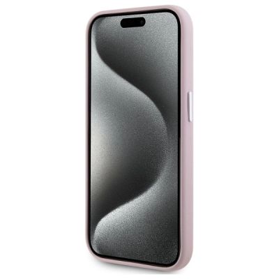 5. Karl Lagerfeld FW Metal Plate MagSafe iPhone 15 Pro Case - Pink