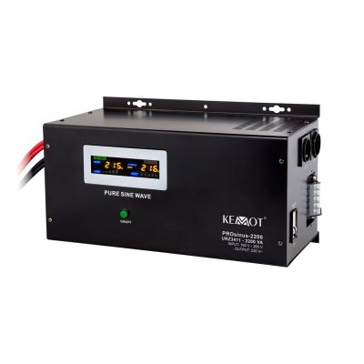 5. KEMOT PROsinus-2200 wall-mounted emergency power supply, pure sine wave inverter with charging function 12V 230V 2200VA/1600W