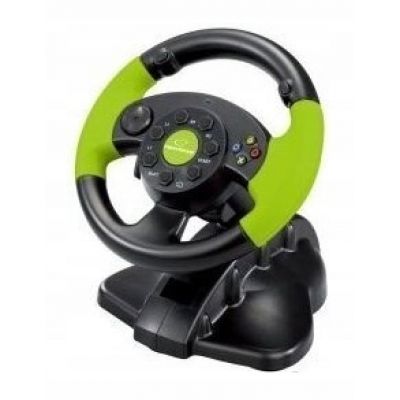 9. Esperanza EG104 steering wheel (PC, Xbox 360; black and green)