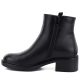 8. Black Sergio Leone women's leather block ankle boots