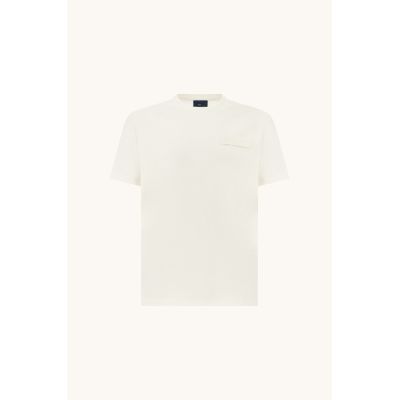 Paul&Shark men's cotton T-shirt light ecru 26411038-108 - classic cut, logo