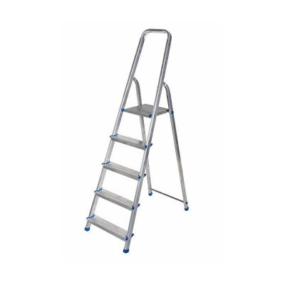 AWTOOLS Freestanding Aluminum Ladder 5 Steps 150 kg