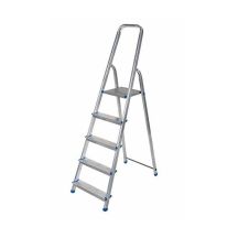 AWTOOLS Freestanding Aluminum Ladder 5 Steps 150 kg