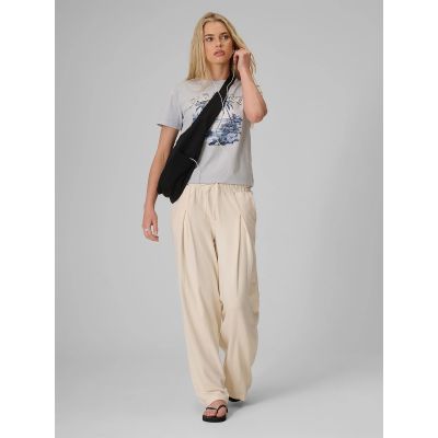 4. Women's regular printed T-shirt 4F 4FRAW26TTSHF4374-34S