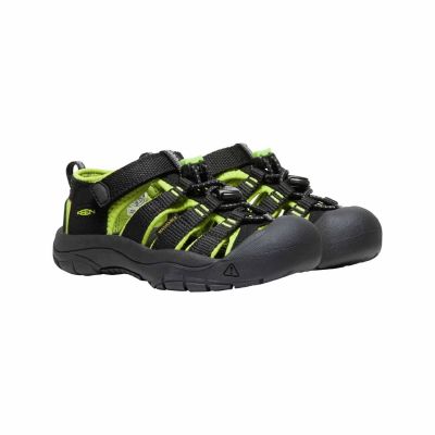 6. Keen Newport H2 Black/Lime Green Kids' Summer Hiking Sandals (1009942)