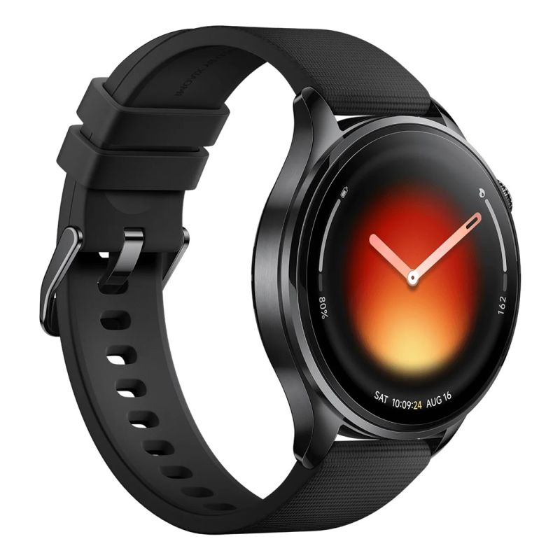 4. Xiaomi Watch 5 3.91 cm (1.54") AMOLED 47 mm Digital 480 x 480 px Touchscreen Black GPS