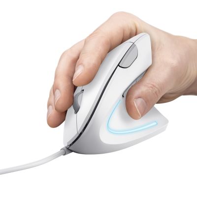 5. TRUST Verto ERGO vertical ergonomic White mouse