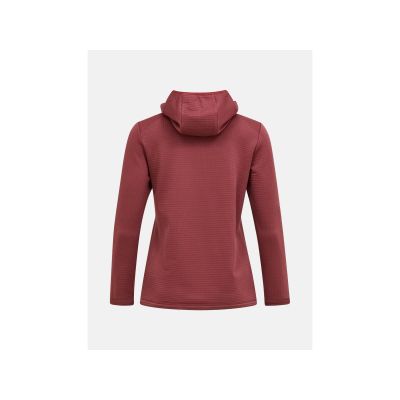 2. Women's PEAK PERFORMANCE W Trail Polartec Power Grid Zip Hoodie, red
