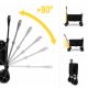8. Wozinsky WZP-80 beach, tourist, garden, durable, wide wheels, up to 80 kg - black