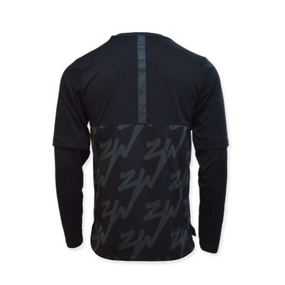 2. Air Jordan Zion Longsleeve Shooting Shirt Black/Dk Smoke Grey/Dk Smoke Gray - DJ5871-010
