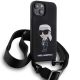 3. Karl Lagerfeld KLHCP15SSCBSKNK iPhone 15 6.1" hardcase black/black Crossbody Silicone Ikonik