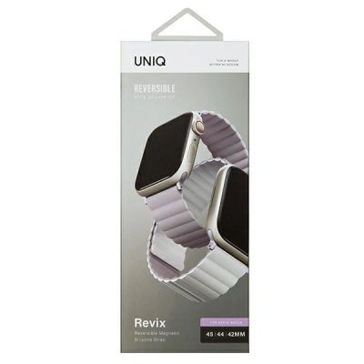 10. Uniq Revix strap for Apple Watch 1/2/3/4/5/6/7/8/SE/SE2/Ultra 42/44/45/49mm - lilac-white