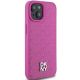 4. DKNY Leather Pattern Metal Logo MagSafe Case for iPhone 15 / 14 / 13 - Pink