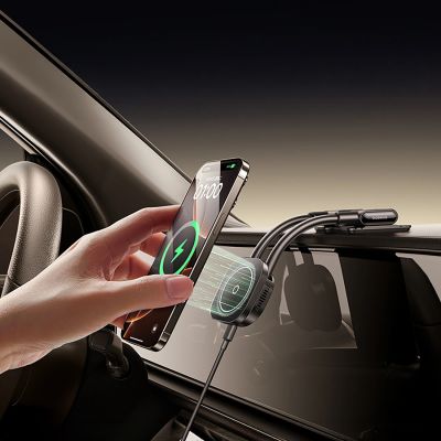 15. Baseus PrimeTrip C03sPro Car Holder for Dashboard with Adhesive Inductive Charger - Black