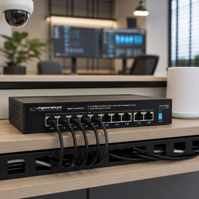 5. ESPERANZA SWITCH 10-PORT POE 10/100M 96W SPOTTER ENS106